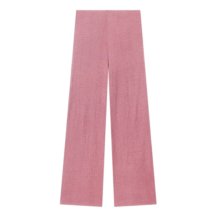 Damern högmidjade byxor med lös passform och avslappnad textur Mirla-Eva Jonsson