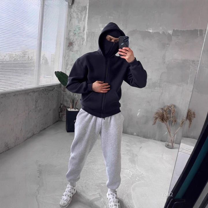 Damern hoodiejacka med hel dragkedja och mjukt innertyg Mirla-Eva Jonsson