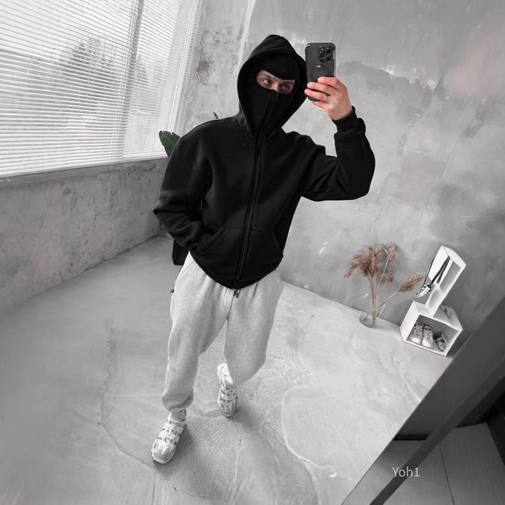 Damern hoodiejacka med hel dragkedja och mjukt innertyg Mirla-Eva Jonsson