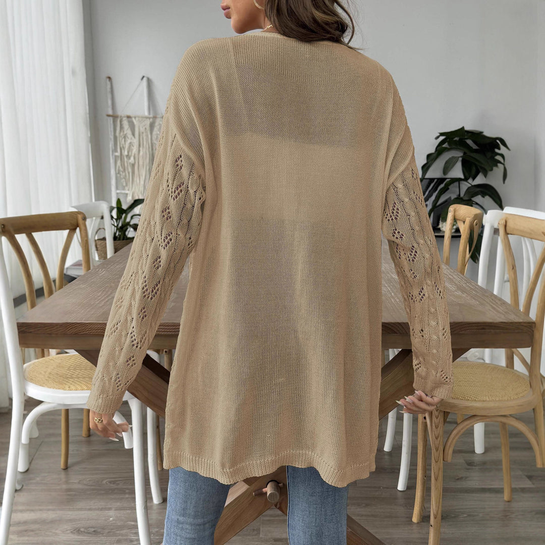 Damern lätt cardigan i elegant hålmönster Mirla-Eva Jonsson