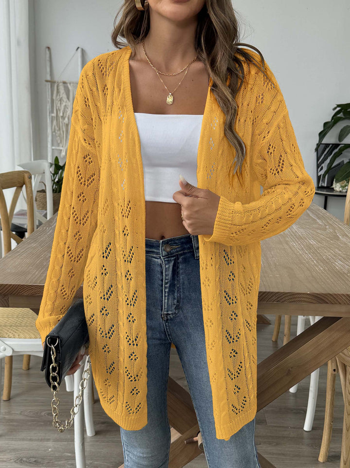 Damern lätt cardigan i elegant hålmönster Mirla-Eva Jonsson