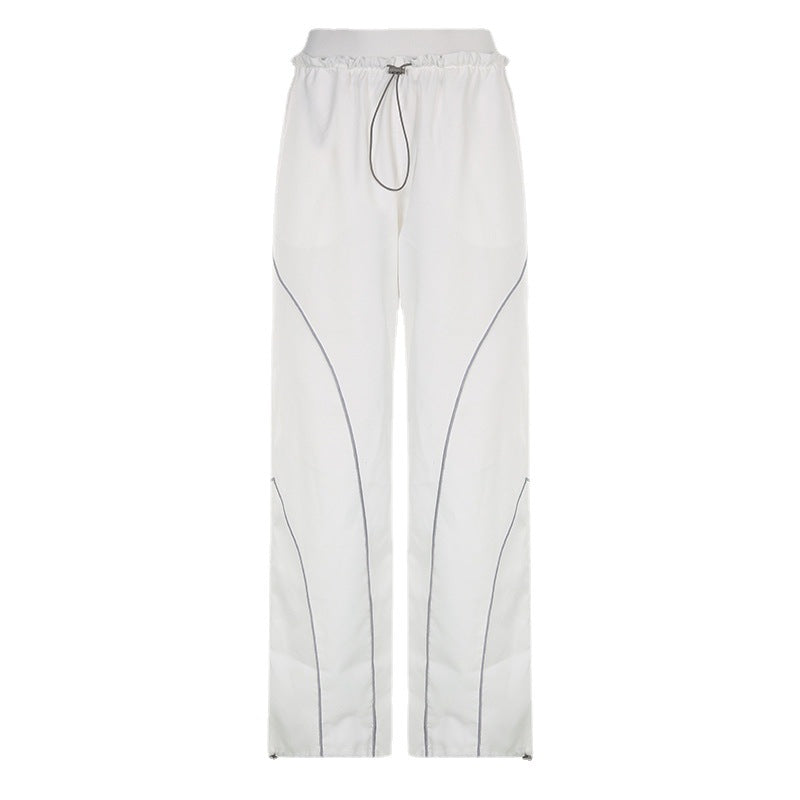 Damern lösa cargo-byxor med elastisk midja och praktiska sidofickor Mirla-Eva Jonsson