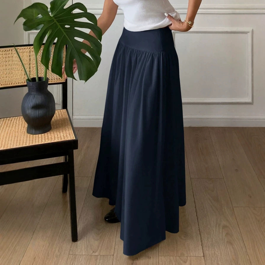 Damern maxijupe med elastisk midja och mjuk fall Mirla-Eva Jonsson
