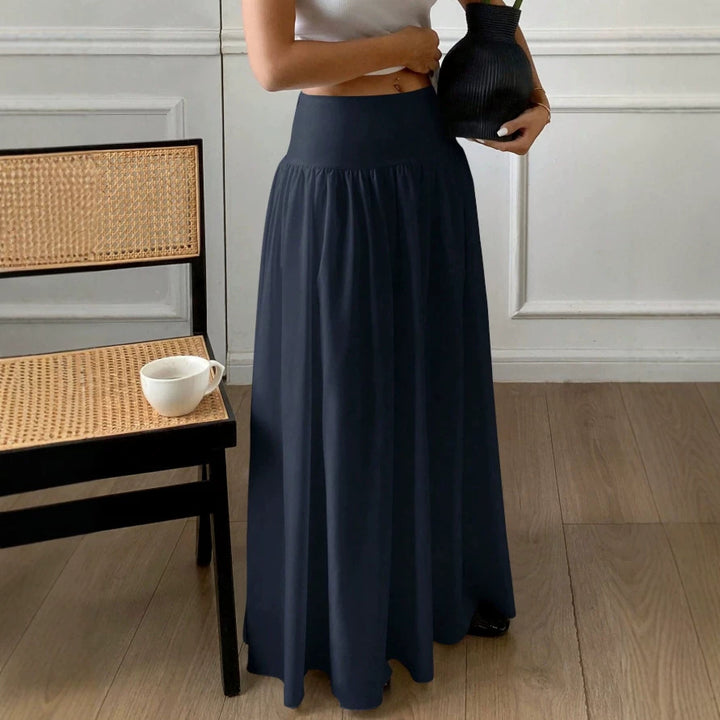 Damern maxijupe med elastisk midja och mjuk fall Mirla-Eva Jonsson