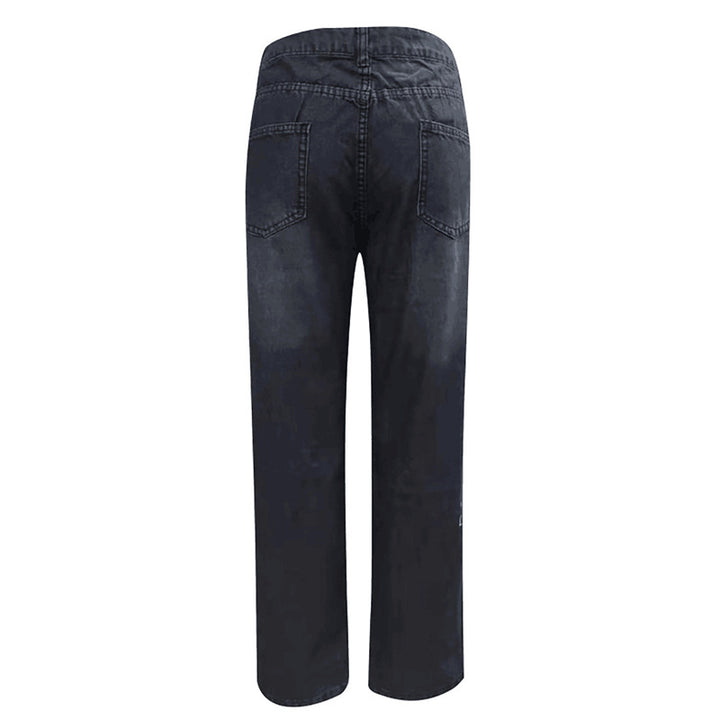 Damern mode Zerstörte Jeans i en avslappnad stil med höga fickor och unika detaljer Mirla-Eva Jonsson