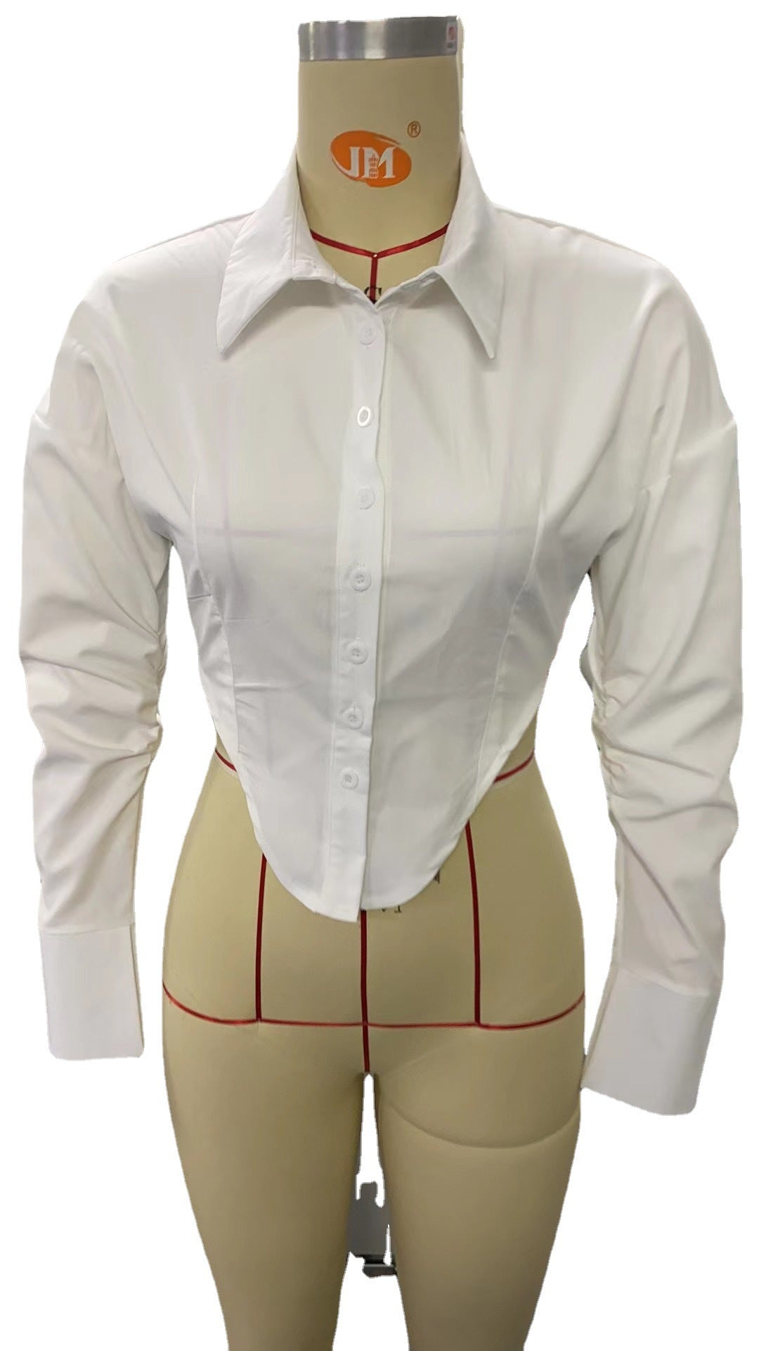 Damern modeblus med elegant figursydd passform och klassisk krage Mirla-Eva Jonsson
