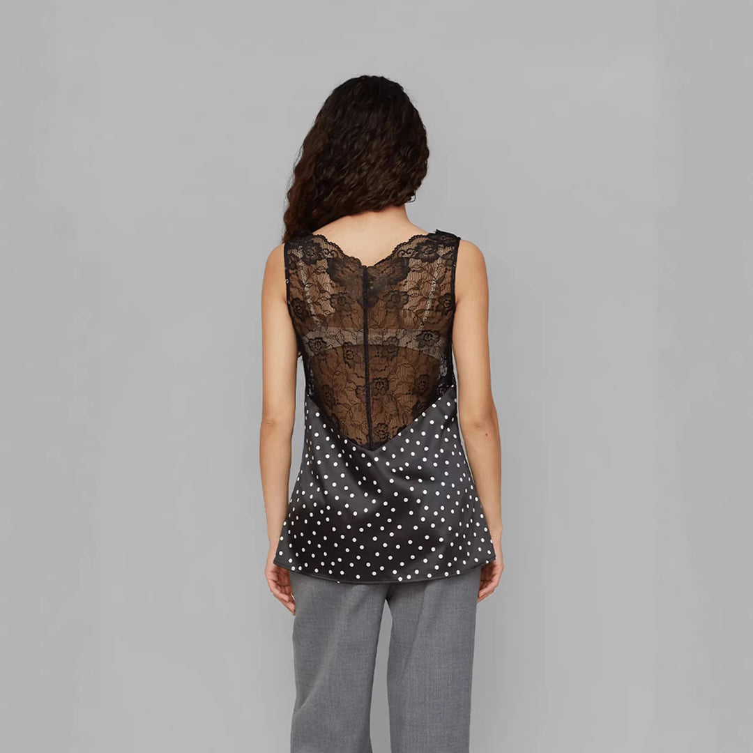 Damern spets-cami med prickar och eleganta detaljer Mirla-Eva Jonsson
