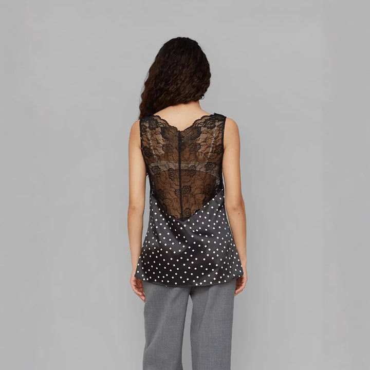 Damern spets-cami med prickar och eleganta detaljer Mirla-Eva Jonsson