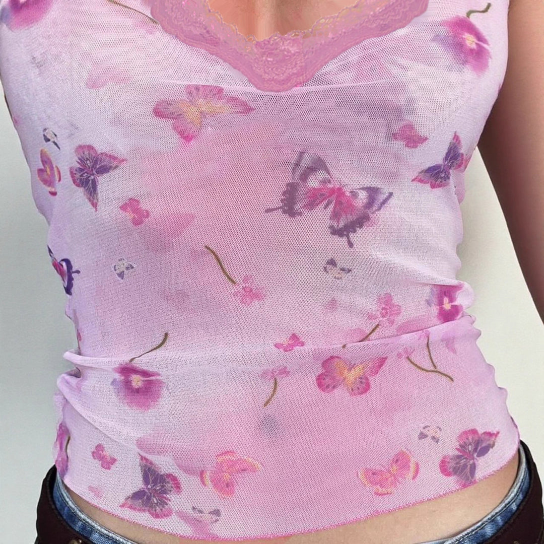 Damern spetstopp med floral design Mirla-Eva Jonsson