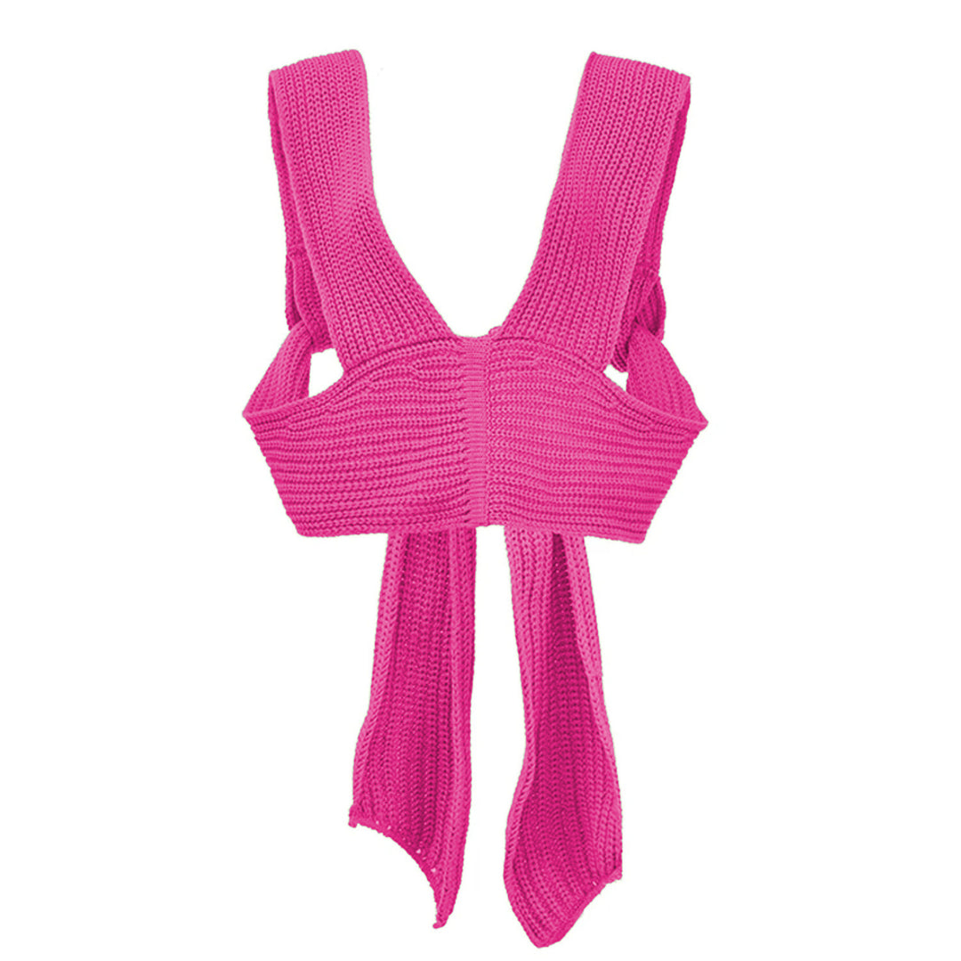 Damern stickad crop-top med raffinerade ryggdetaljer Mirla-Eva Jonsson
