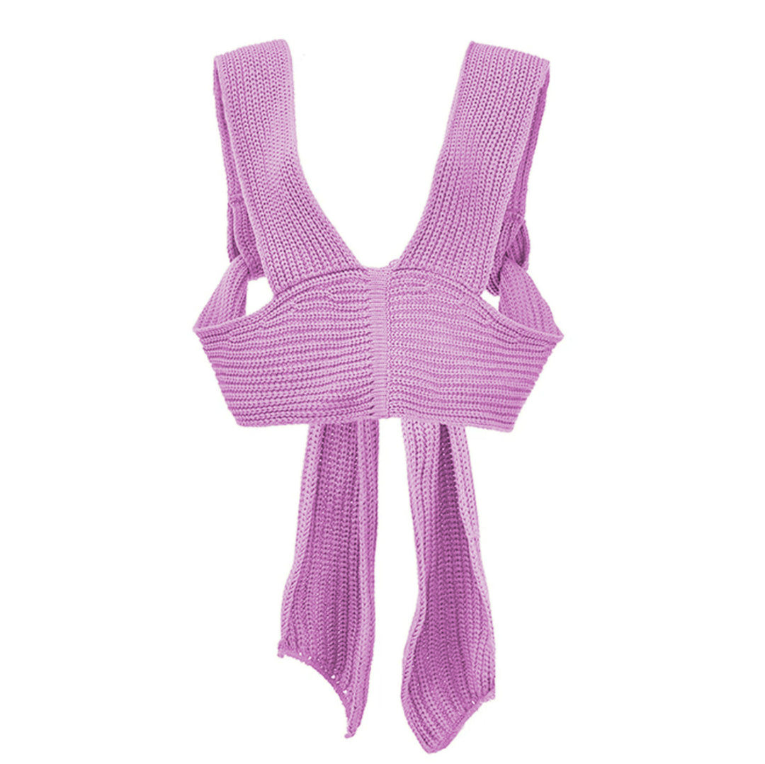 Damern stickad crop-top med raffinerade ryggdetaljer Mirla-Eva Jonsson