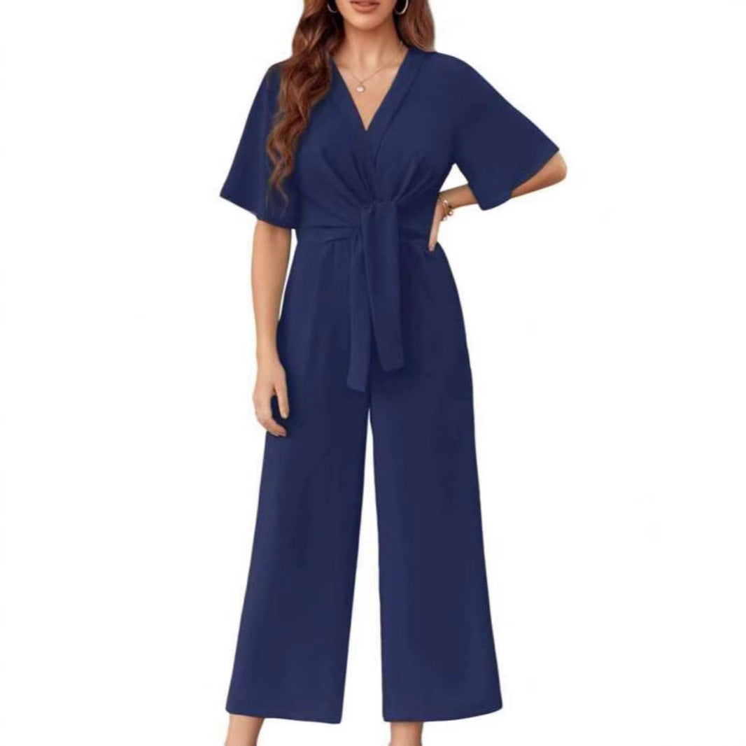 Damern stilfull jumpsuit med midjeband och vida ben Mirla-Eva Jonsson