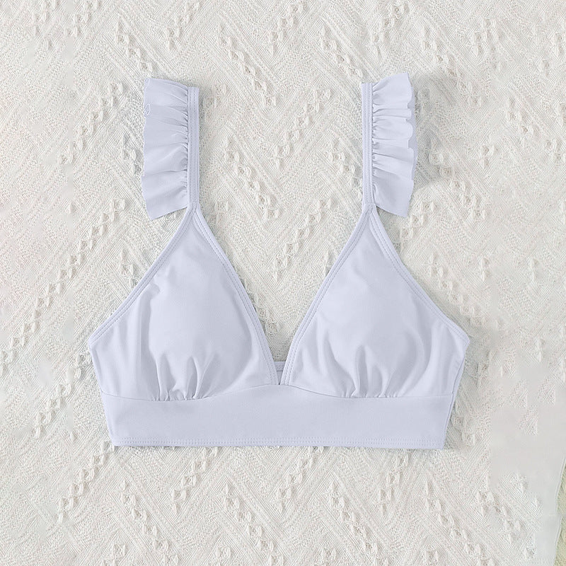 Damern triangel-bikiniöverdel med volangdetaljer Mirla-Eva Jonsson