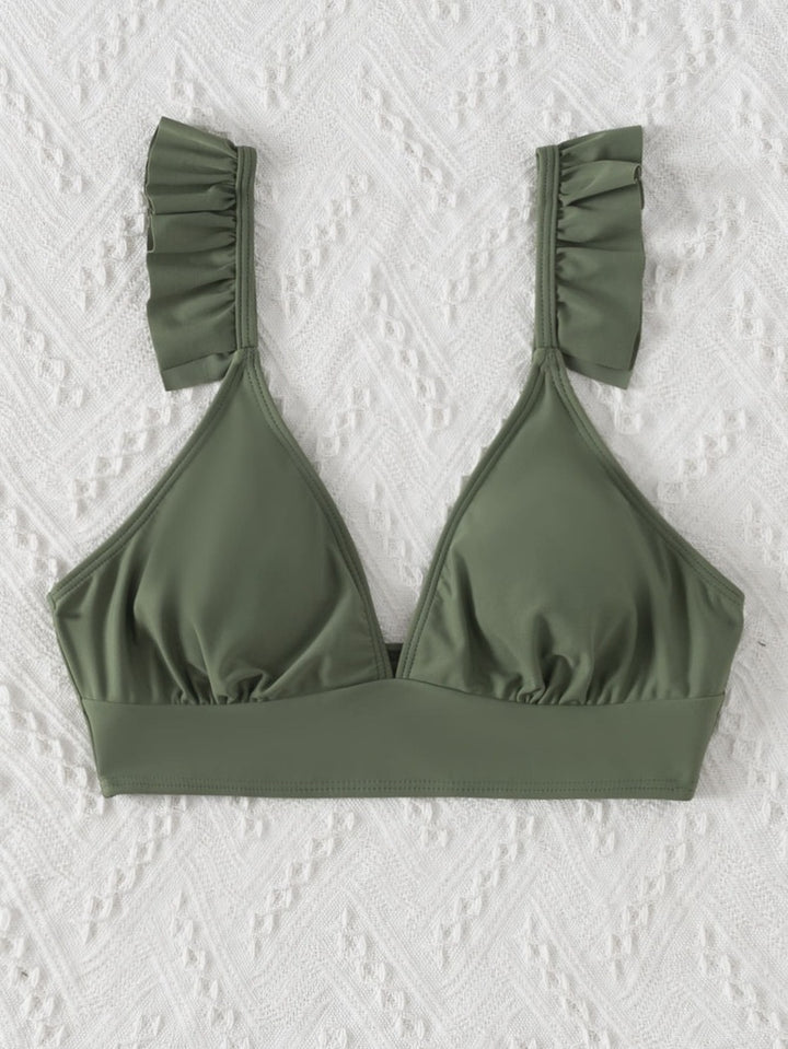 Damern triangel-bikiniöverdel med volangdetaljer Mirla-Eva Jonsson