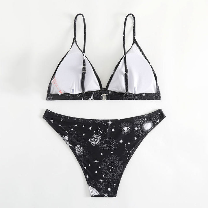 Damern triangelsläp bikini med galaxinspirerat design och justerbara bärremmar Mirla-Eva Jonsson