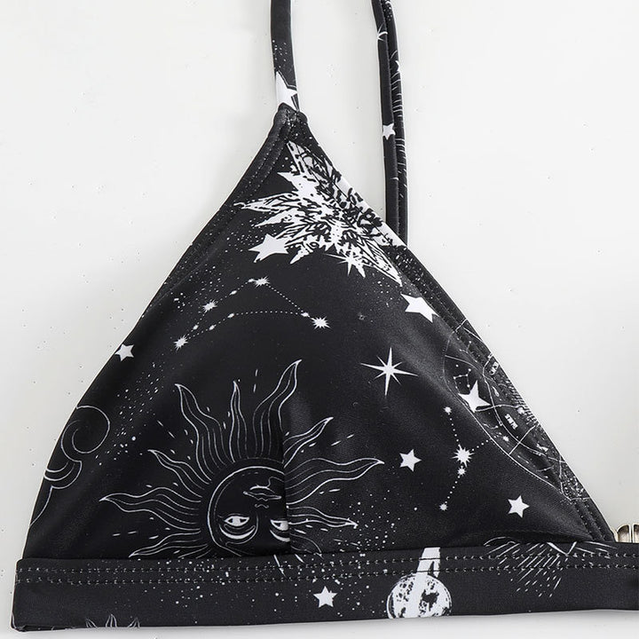 Damern triangelsläp bikini med galaxinspirerat design och justerbara bärremmar Mirla-Eva Jonsson