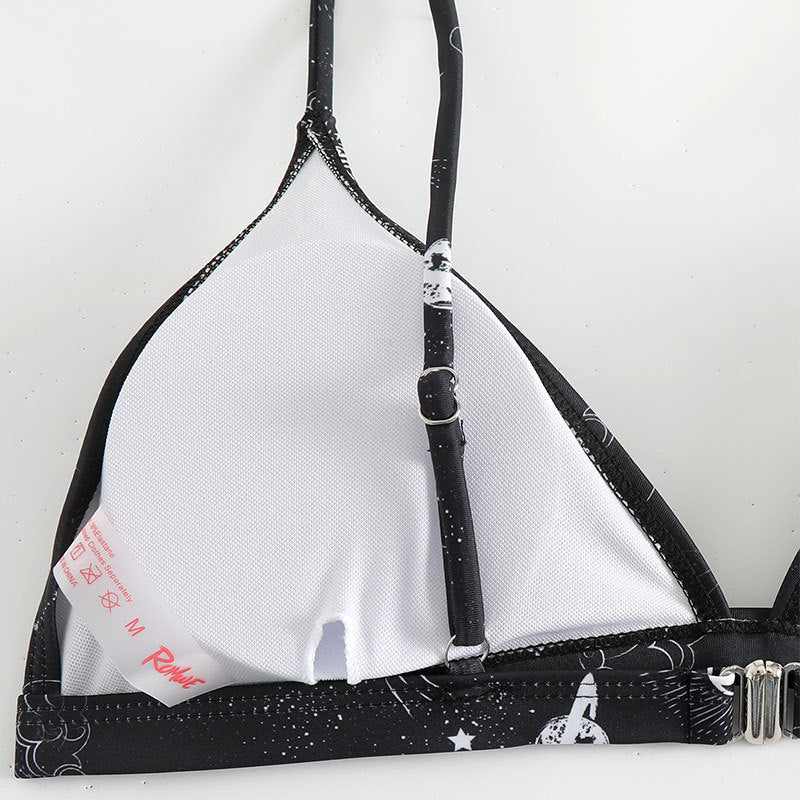 Damern triangelsläp bikini med galaxinspirerat design och justerbara bärremmar Mirla-Eva Jonsson