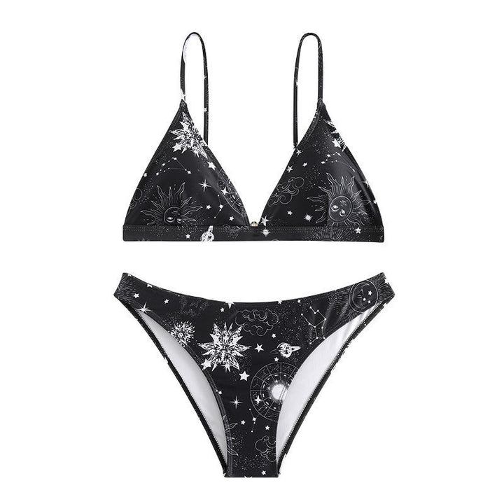 Damern triangelsläp bikini med galaxinspirerat design och justerbara bärremmar Mirla-Eva Jonsson