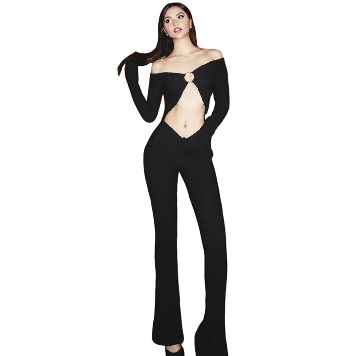 Damern tvådelad med fräsch cut-out design och långärmad blus Mirla-Eva Jonsson