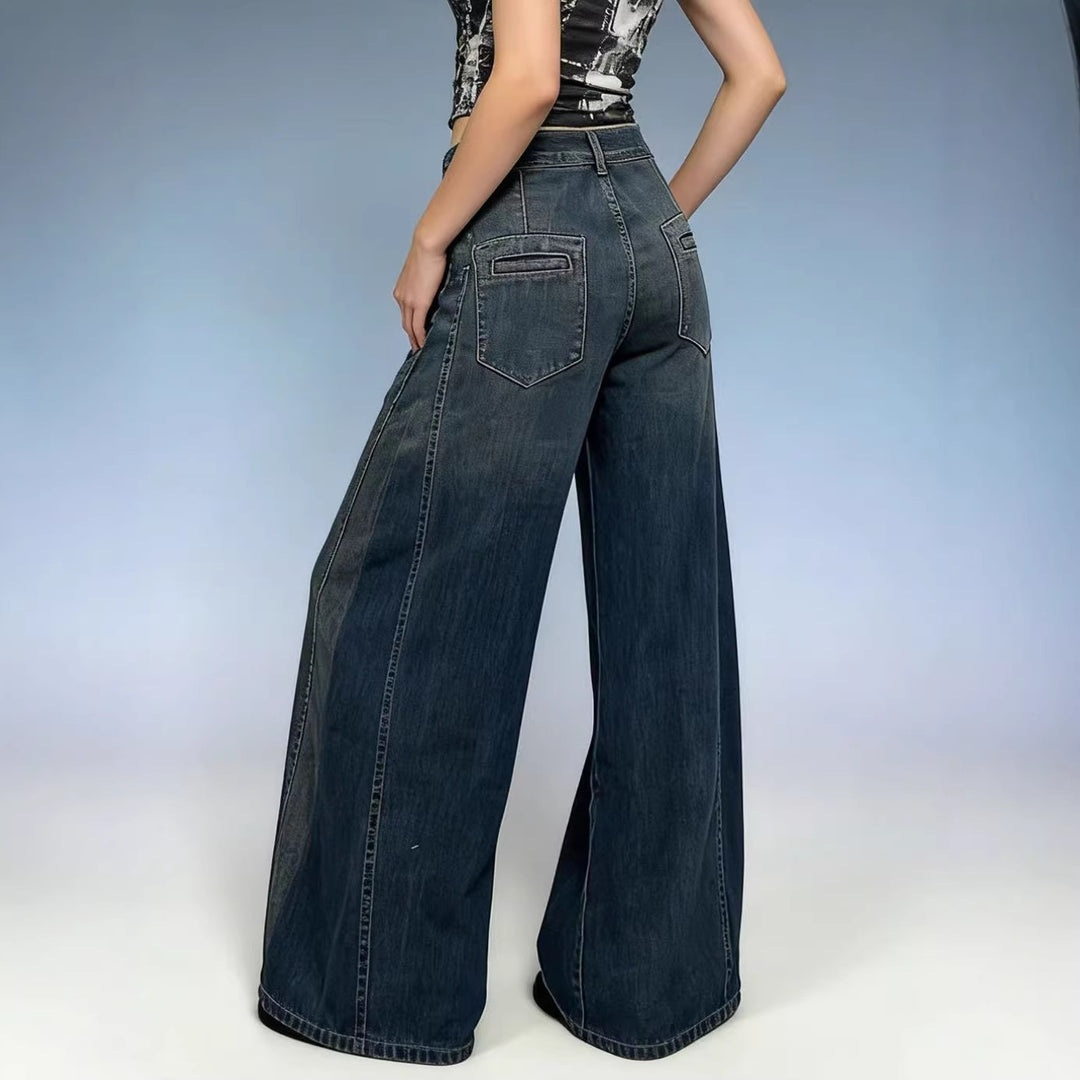 Damern vida denimjeans med hög midja och klassisk snitt Mirla-Eva Jonsson
