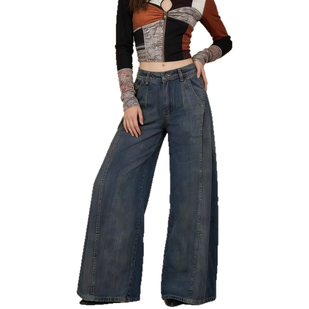 Damern vida denimjeans med hög midja och klassisk snitt Mirla-Eva Jonsson