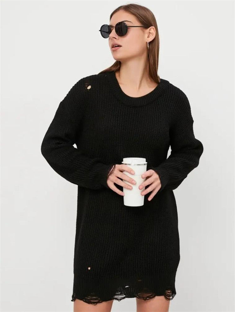 Damerna moderiktiga oversized tröja med avslappnat strukturmönster Mirla-Eva Jonsson