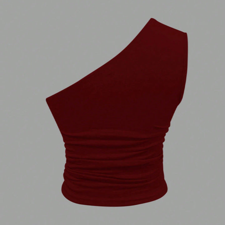 Damernas Asymmetrisk Crop-Top med Figurvänlig Design Mirla-Eva Jonsson
