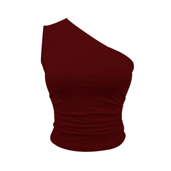 Damernas Asymmetrisk Crop-Top med Figurvänlig Design Mirla-Eva Jonsson