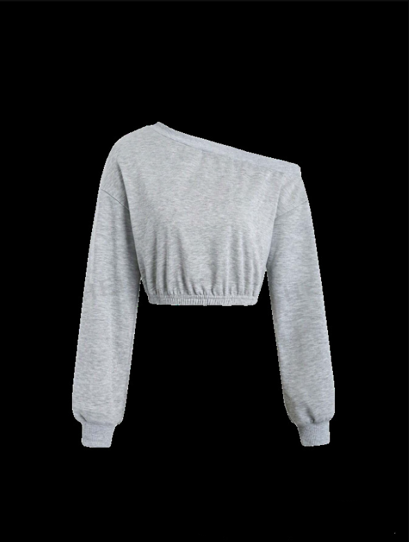 Damernas Avslappnad Crop Top med Asymmetrisk Urrigning Mirla-Eva Jonsson