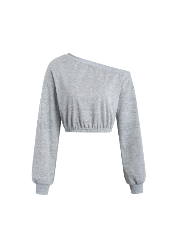 Damernas Avslappnad Crop Top med Asymmetrisk Urrigning Mirla-Eva Jonsson