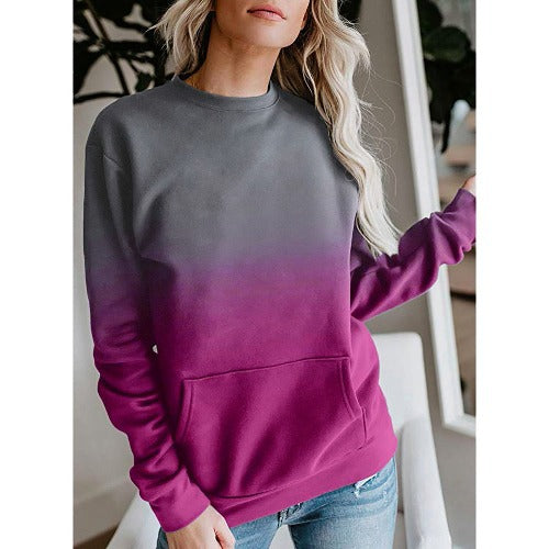 Damernas Avslappnad Hoodie med Färgövergång Mirla-Eva Jonsson