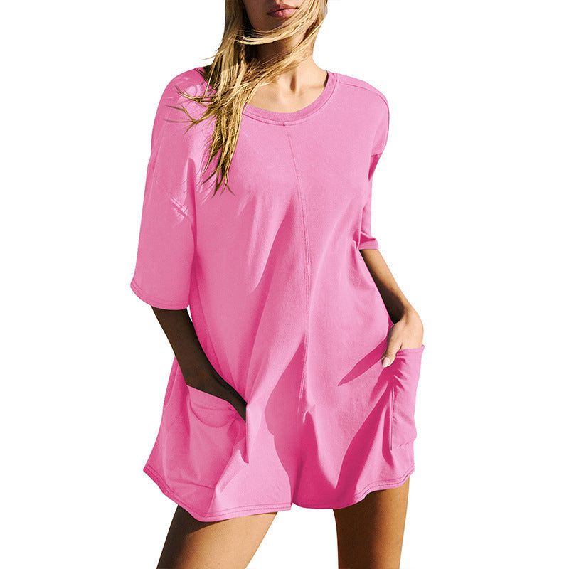 Damernas Avslappnad Oversized Klänning med Fickor Mirla-Eva Jonsson