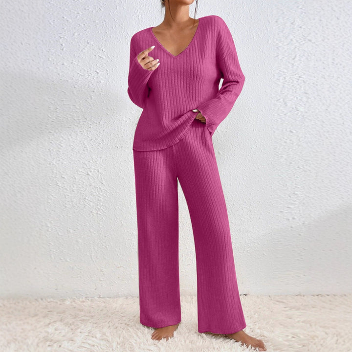 Damernas Avslappnad Stickad Loungewear-Set Mirla-Eva Jonsson