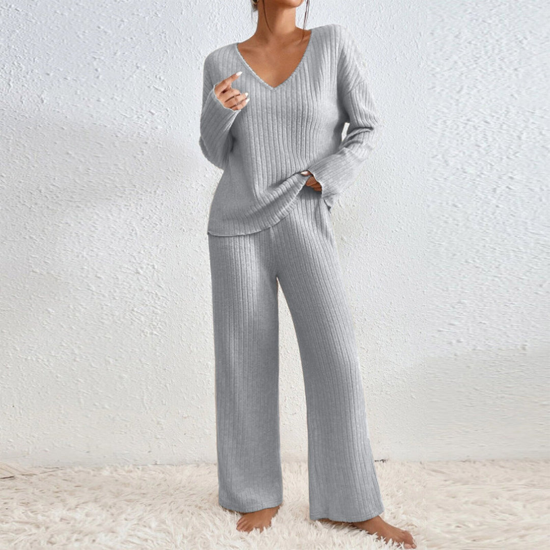 Damernas Avslappnad Stickad Loungewear-Set Mirla-Eva Jonsson