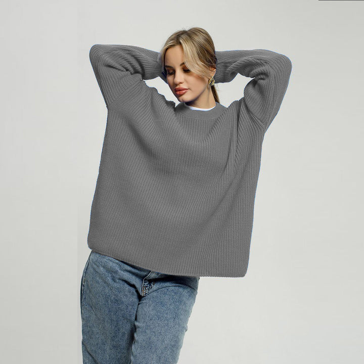 Damernas Avslappnade Oversized Tröja med Strukturerat Stickmönster Mirla-Eva Jonsson