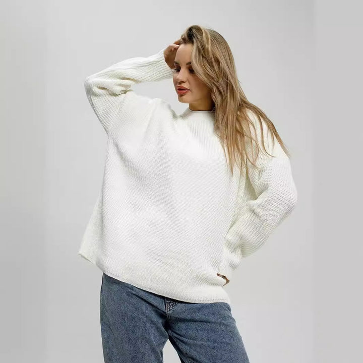 Damernas Avslappnade Oversized Tröja med Strukturerat Stickmönster Mirla-Eva Jonsson