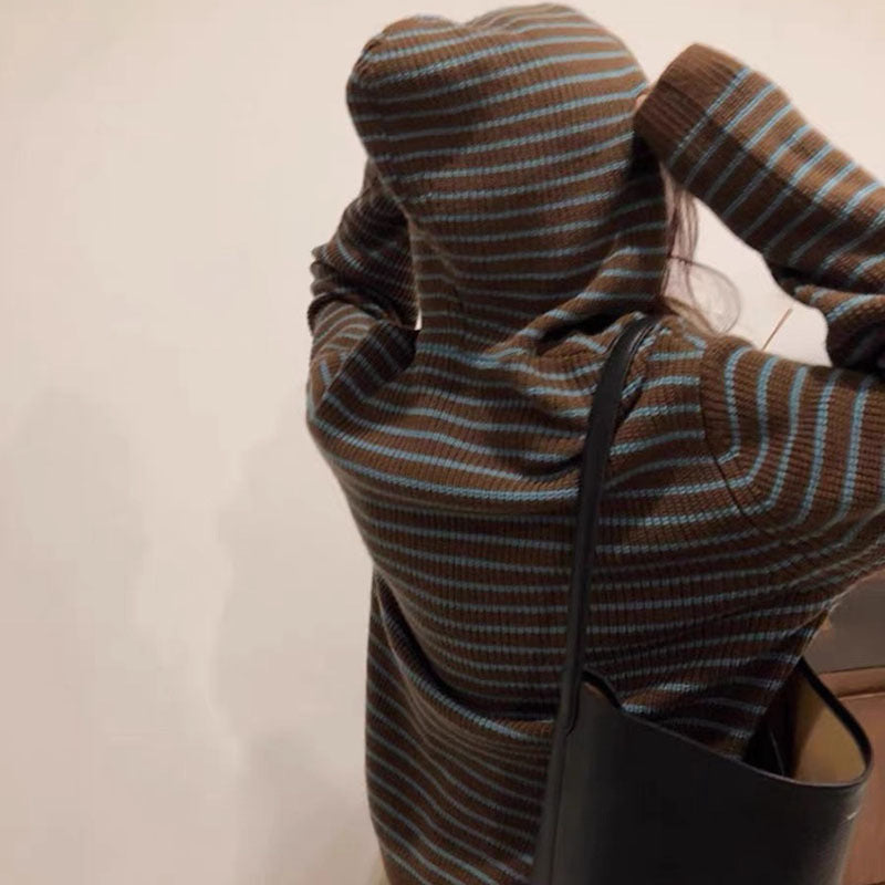 Damernas Bekväm Hoodie med Randigt Mönster Mirla-Eva Jonsson