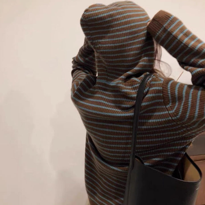 Damernas Bekväm Hoodie med Randigt Mönster Mirla-Eva Jonsson