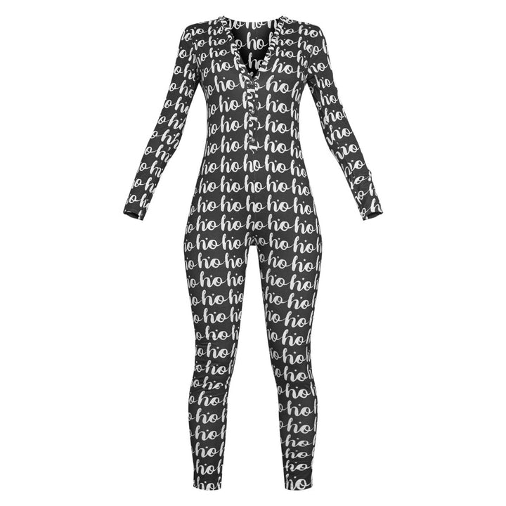 Damernas Bekväm Jumpsuit med Julmotiv och Lång Ärmar Eva Jonsson-Eva Jonsson