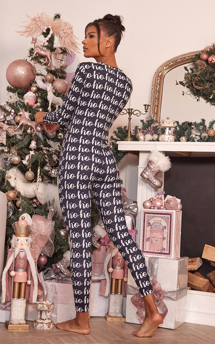 Damernas Bekväm Jumpsuit med Julmotiv och Lång Ärmar Eva Jonsson-Eva Jonsson