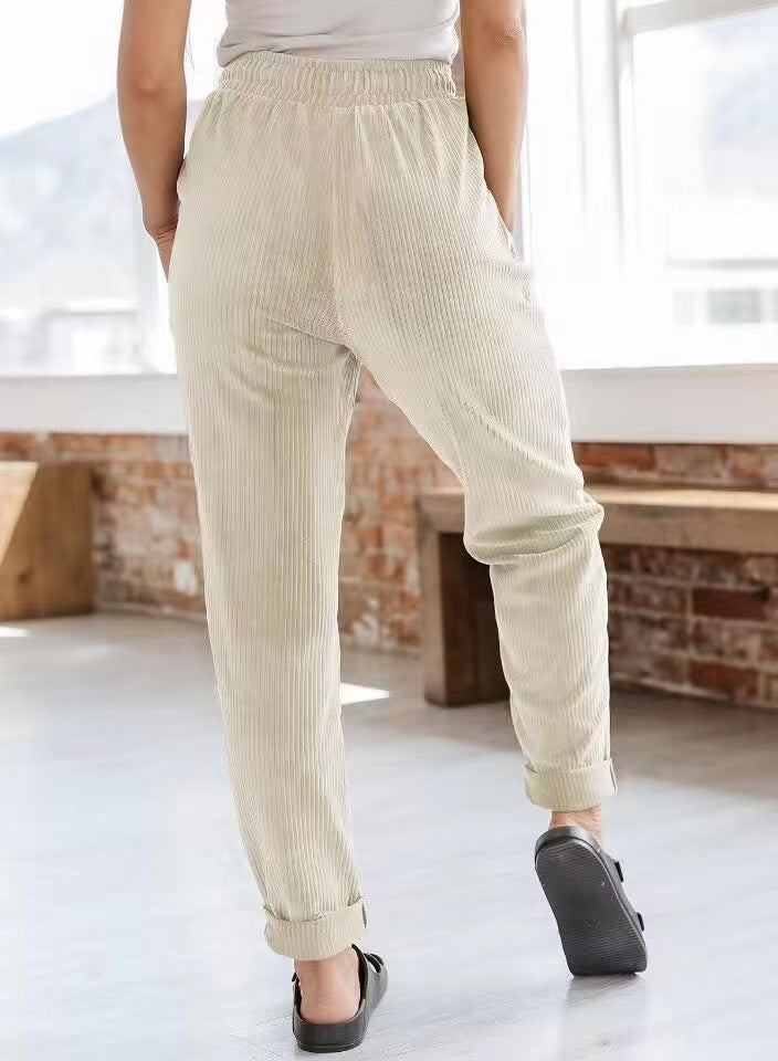 Damernas Bekväm Ribbat Material Fritidsbyxa Mirla-Eva Jonsson