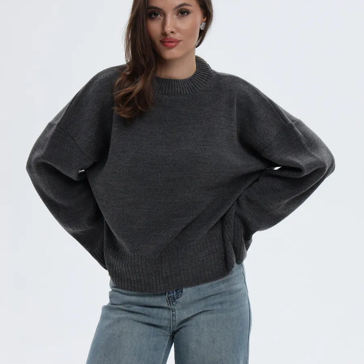 Damernas Bekväm Sweater med Oversized-snitt och Breda Ärmar Eva Jonsson-Eva Jonsson