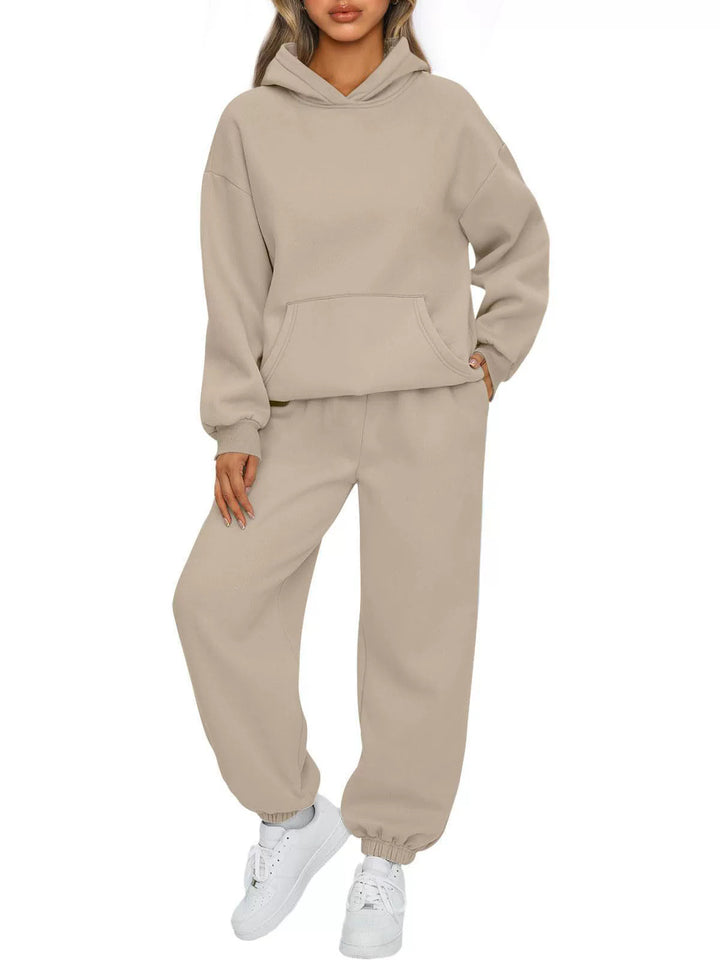 Damernas Bekväma Fritids-Hoodie med Joggingbyxor Set Mirla-Eva Jonsson