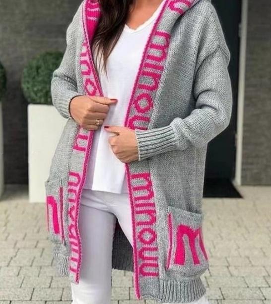 Damernas Bekväma Huvtröja Cardigan Eva Jonsson-Eva Jonsson