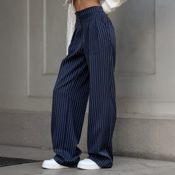 Damernas Bekväma Slacks med Fina Ränder Mirla-Eva Jonsson
