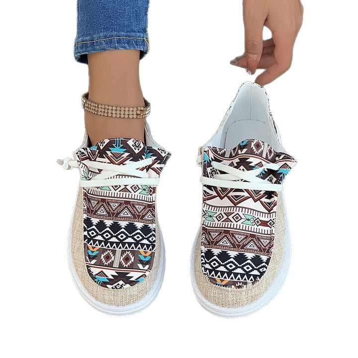 Damernas Bekväma Slip-On Sneakers med Ethno-Mönster Mirla-Eva Jonsson