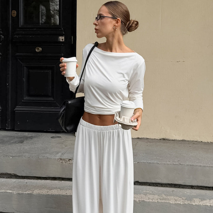 Damernas Bekvämt Lounge-set med löst sittande överdel och haremsliknande byxor Mirla-Eva Jonsson