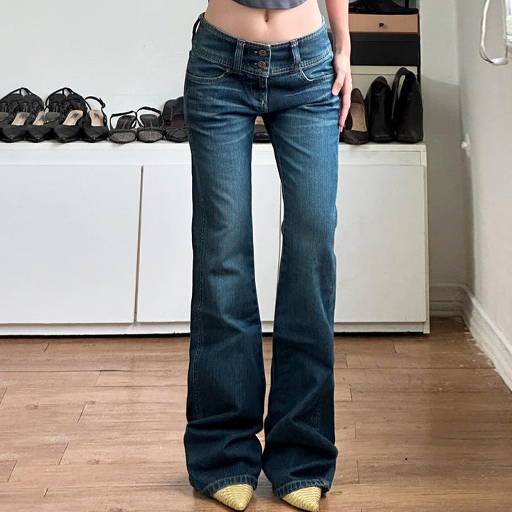 Damernas Bootcut Jeans med hög midja och sidofickor Mirla-Eva Jonsson