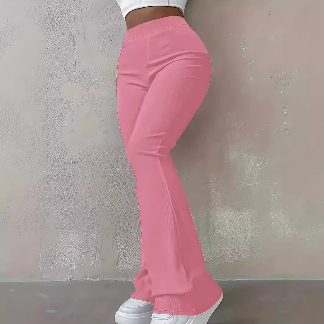 Damernas Bootcut-byxor med Hög Midja och Elastisk Midjeband Mirla-Eva Jonsson
