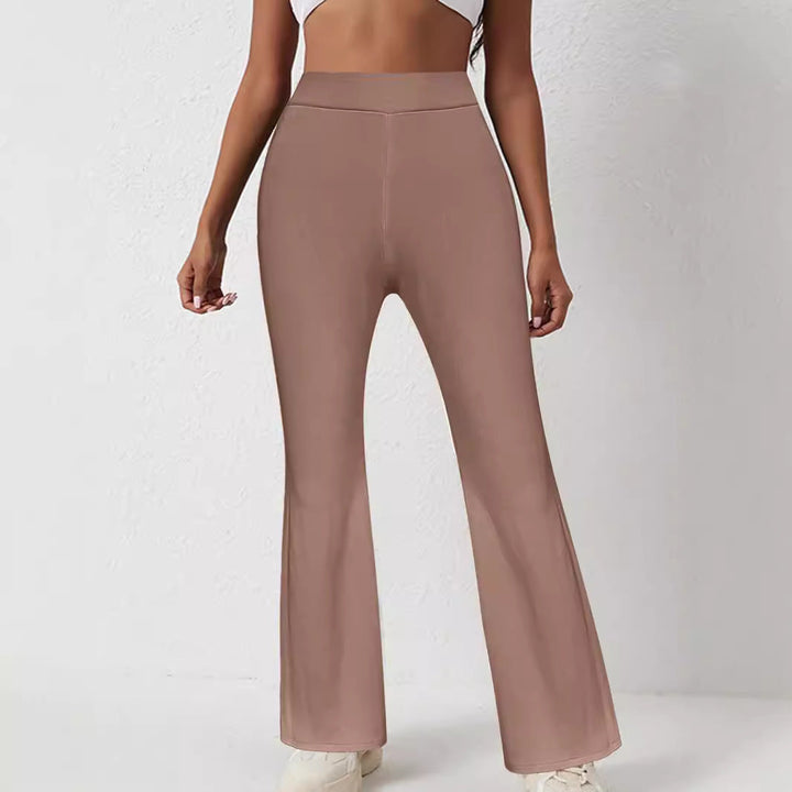 Damernas Bootcut-byxor med Hög Midja och Elastisk Midjeband Mirla-Eva Jonsson
